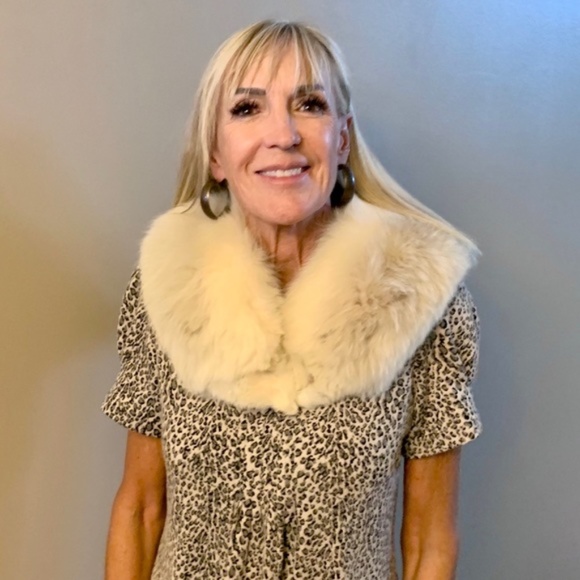 vintage Accessories - Authentic white fox fur collar wrap scarf style
